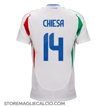 Italia Federico Chiesa #14 Maglia Gara Trasferta Repliche Europei 2024